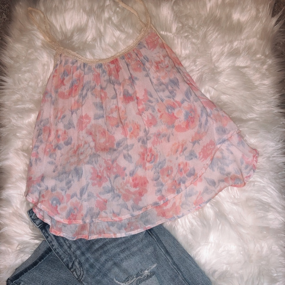 Baby pink and baby blue tank